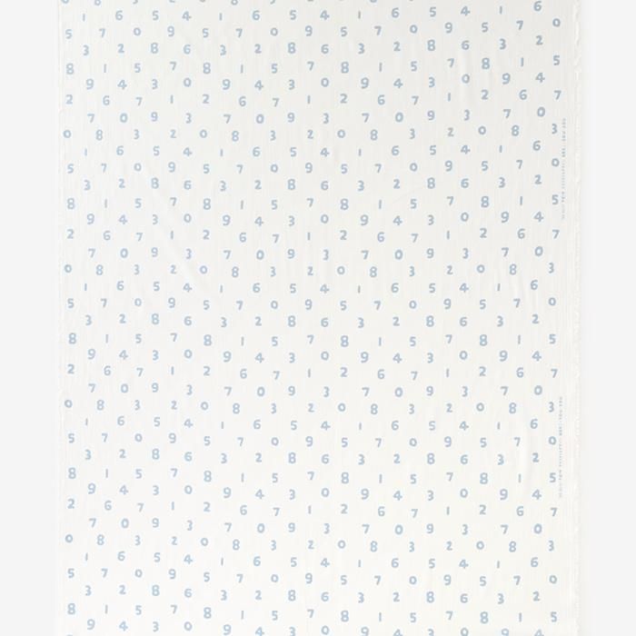 テキスタイル計り売り （高島縮 坂尾織物）／SO-SU-U つくも×浅縹（あさはなだ）＜50cm＞