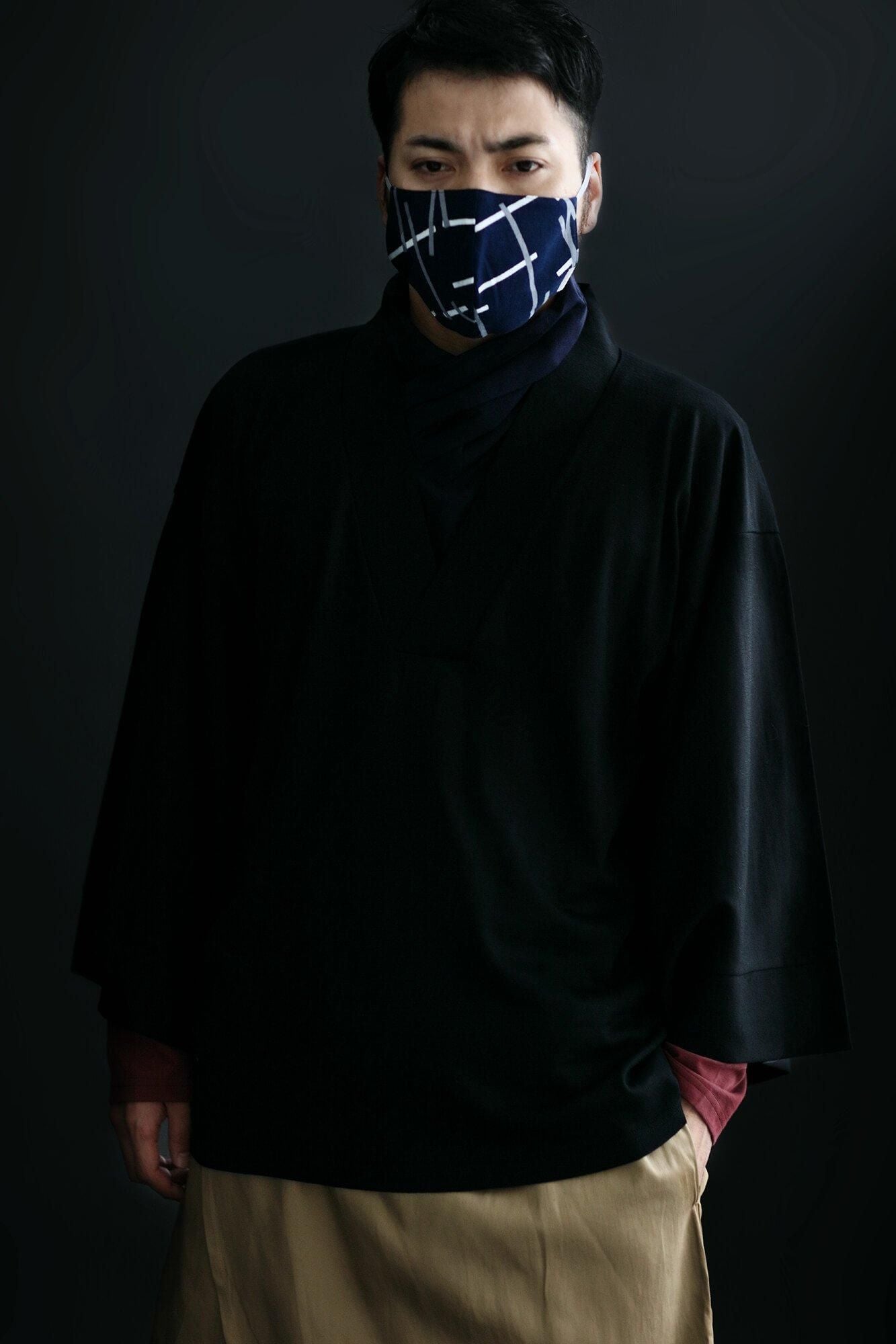 ◎ [30 % DE RÉDUCTION] Tissu uni Takashima x Masque textile Takashima Chijimi/Tobi