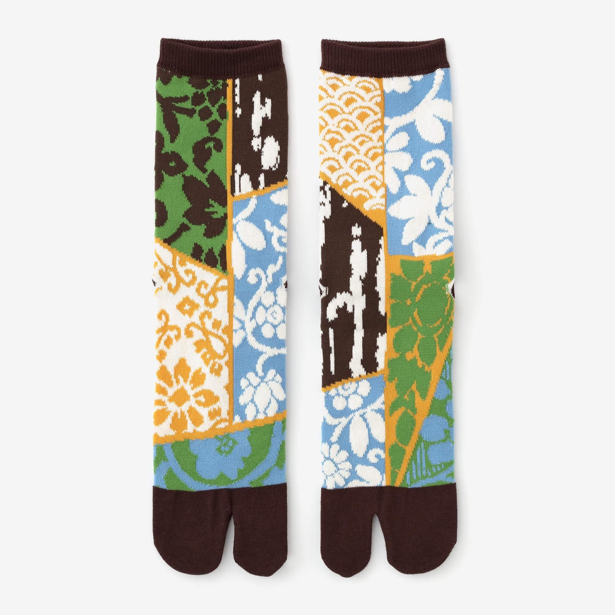 Tabi Socks (Mid-calf)／Patchwork Kimono of Uesugi Kenshin Family Recreation【Men・Women】
