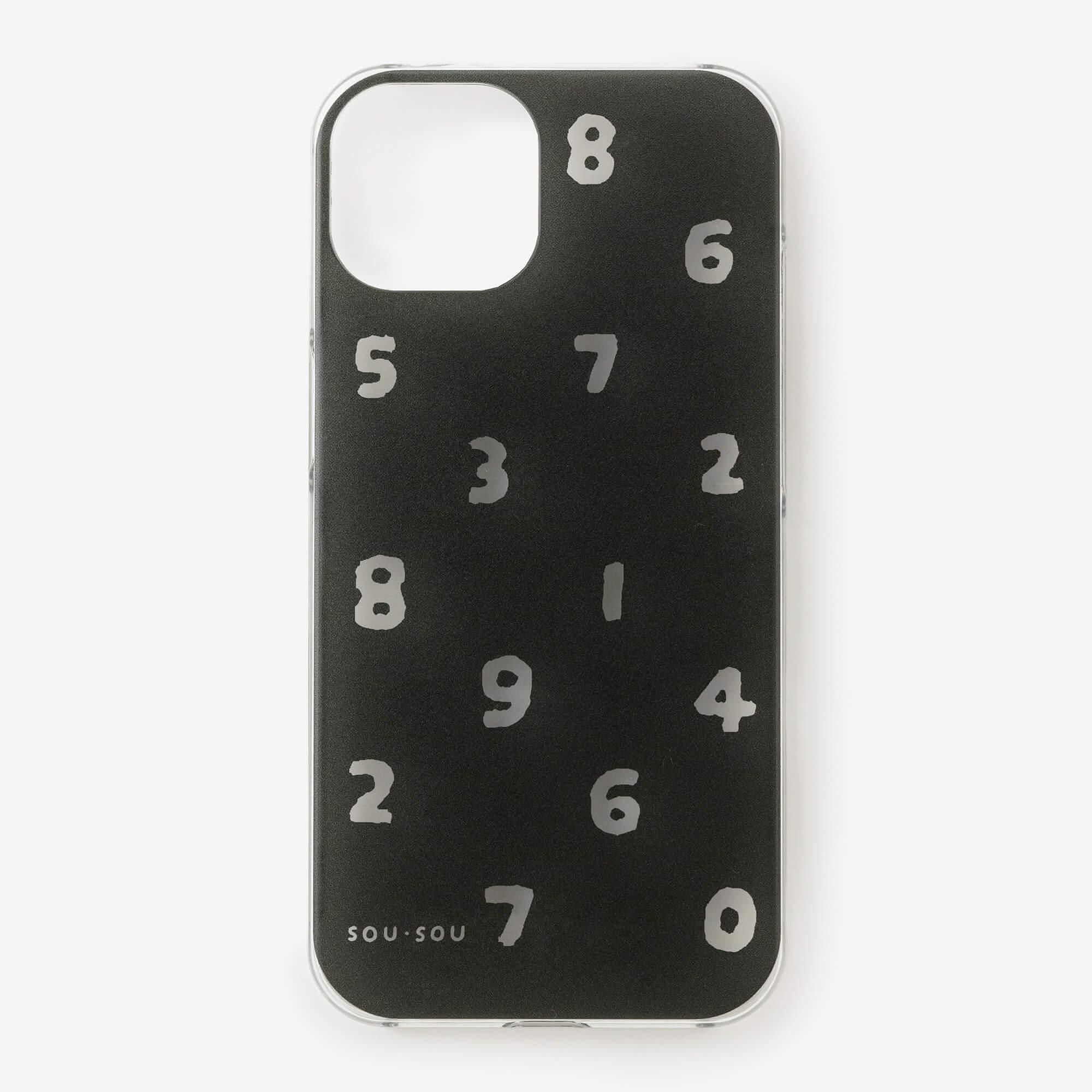 iPhone_14_Plus テキスタイルカバー／クリア・SO-SU-U 濡羽色（ぬればいろ）