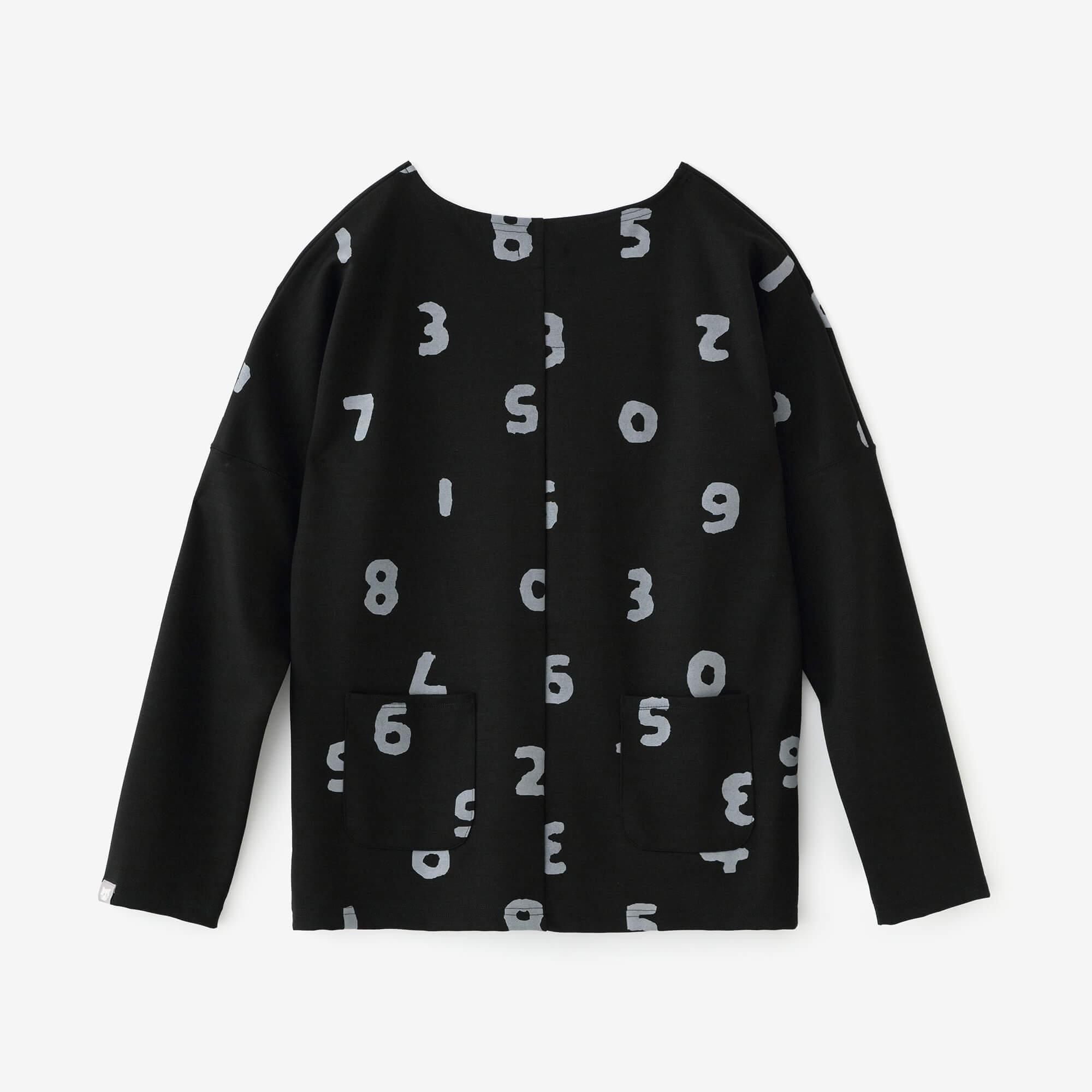 ダンボールニット 型ぬき長袖Tシャツ／SO-SU-U上下（しょうか） 濡羽色（ぬればいろ）▲