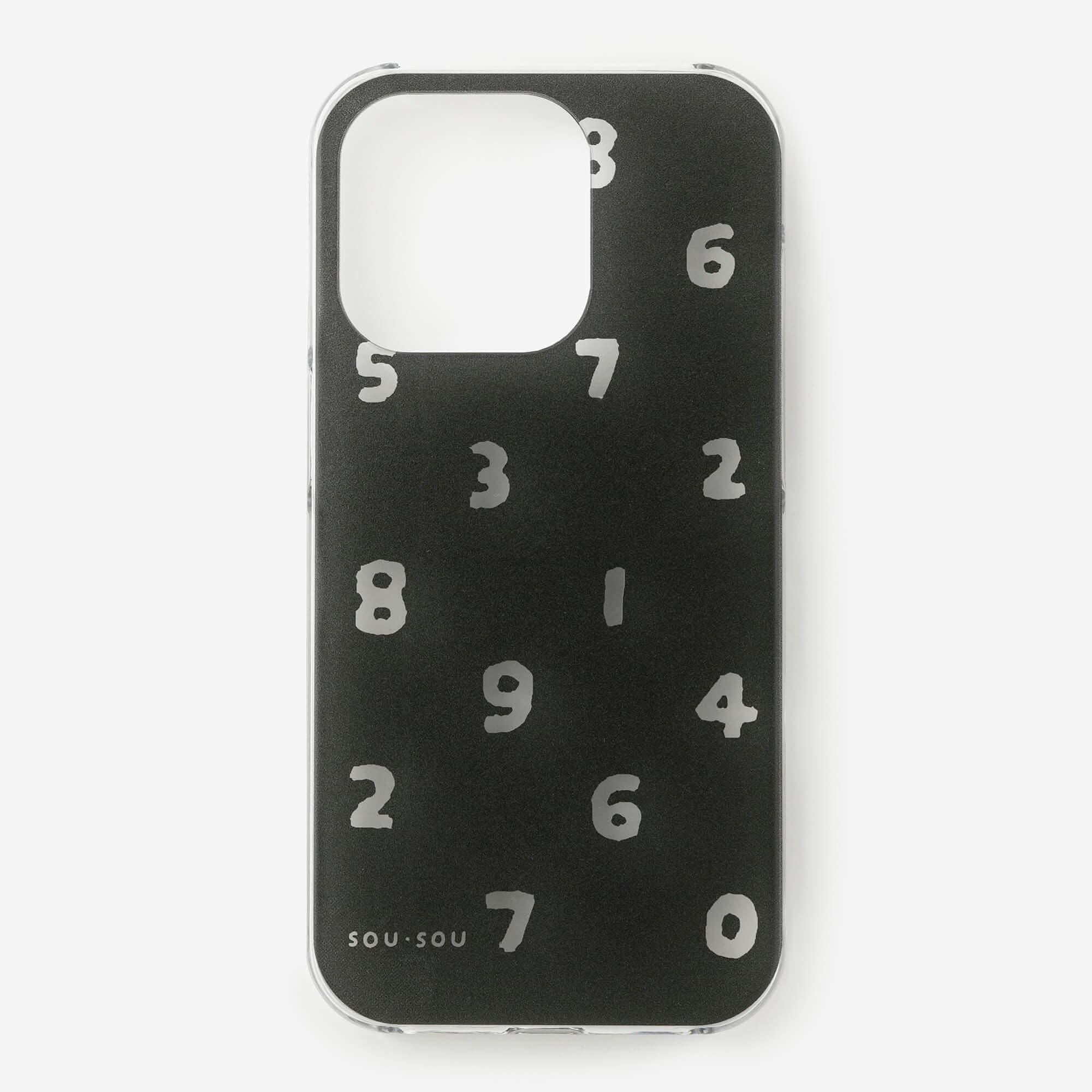 iPhone_15_Pro テキスタイルカバー／クリア・SO-SU-U 濡羽色（ぬればいろ）