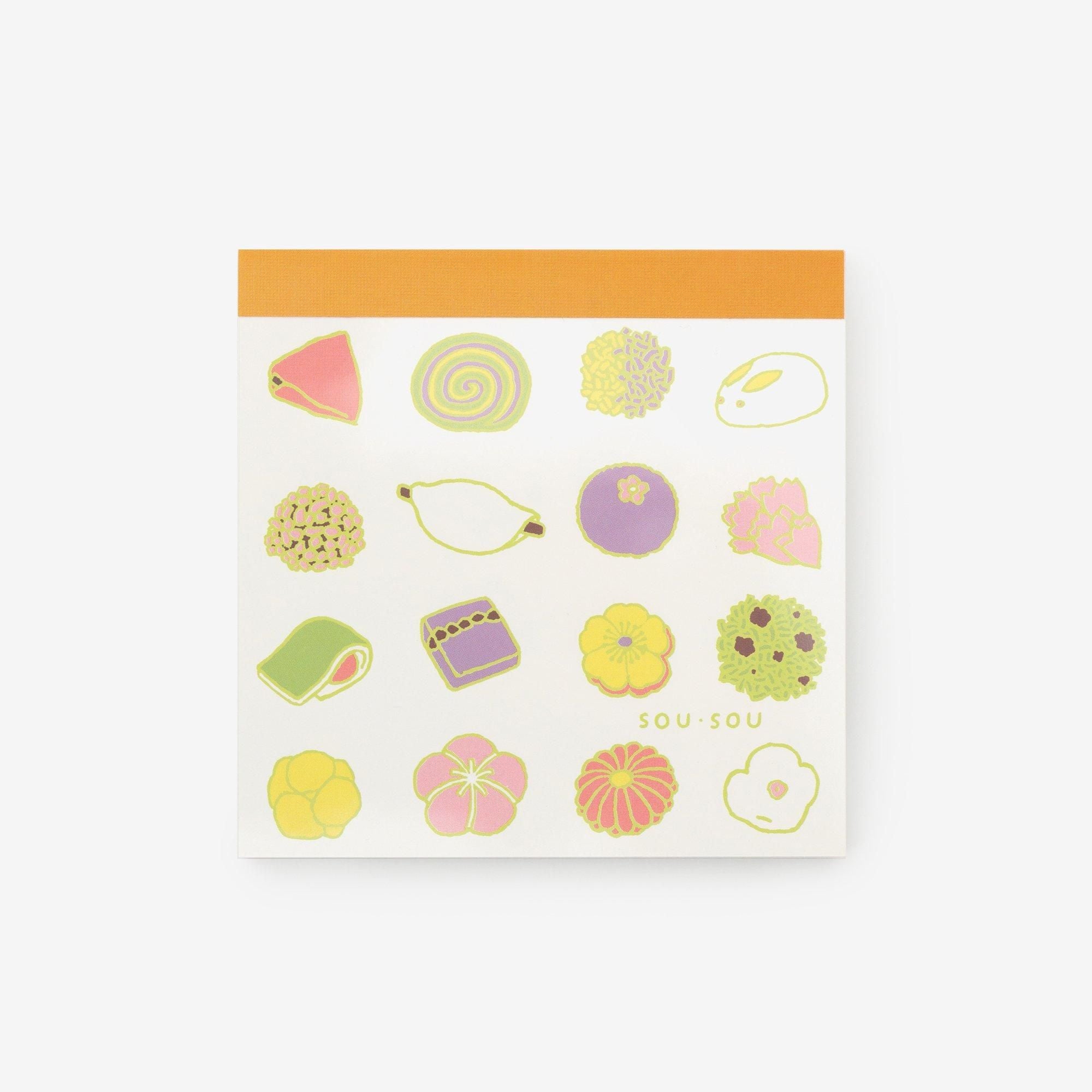SOU・SOU×PHP研究所 スクエアメモ／和菓子（わがし）