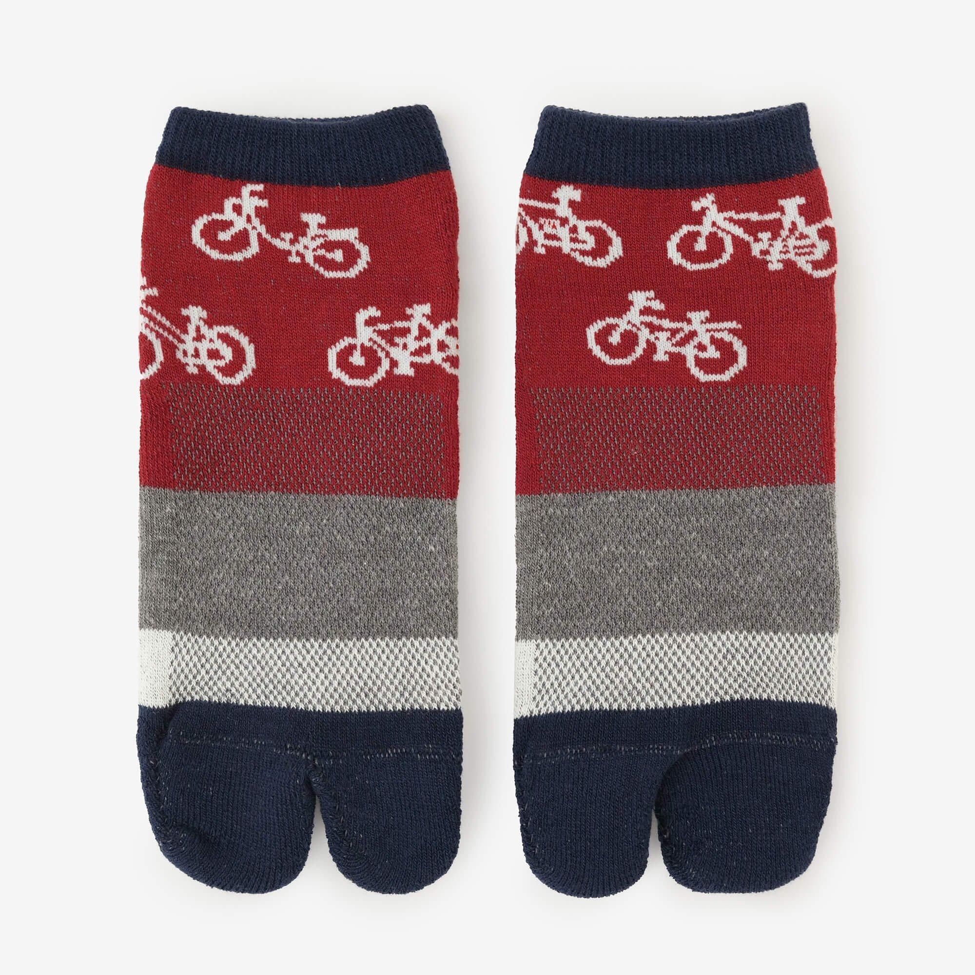 Cushion Pile & Mesh Tabi Socks（Low-cut）/ Bicycle Craze Prussian Blue