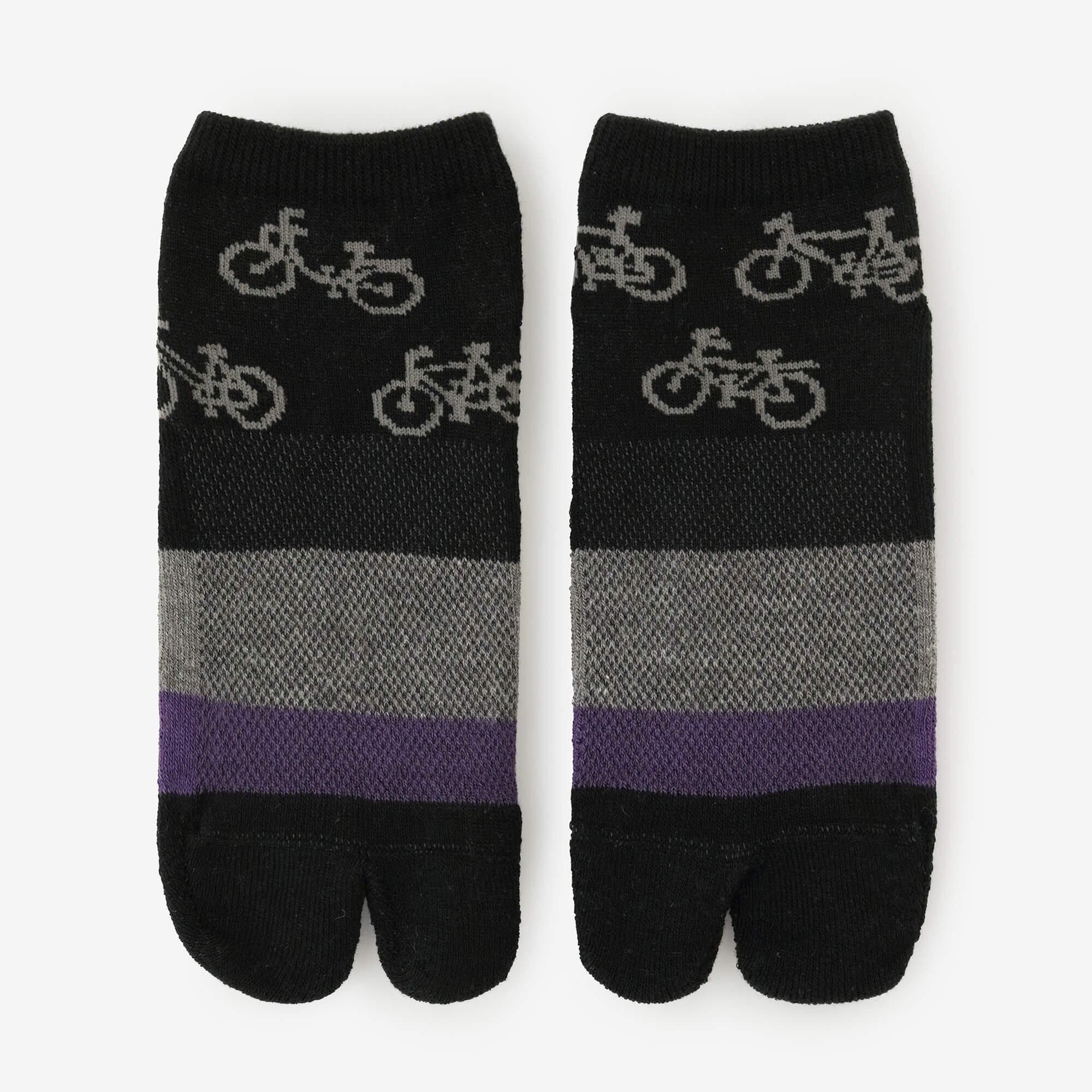 Cushion Pile & Mesh Tabi Socks（Low-cut）/ Bicycle Craze Black