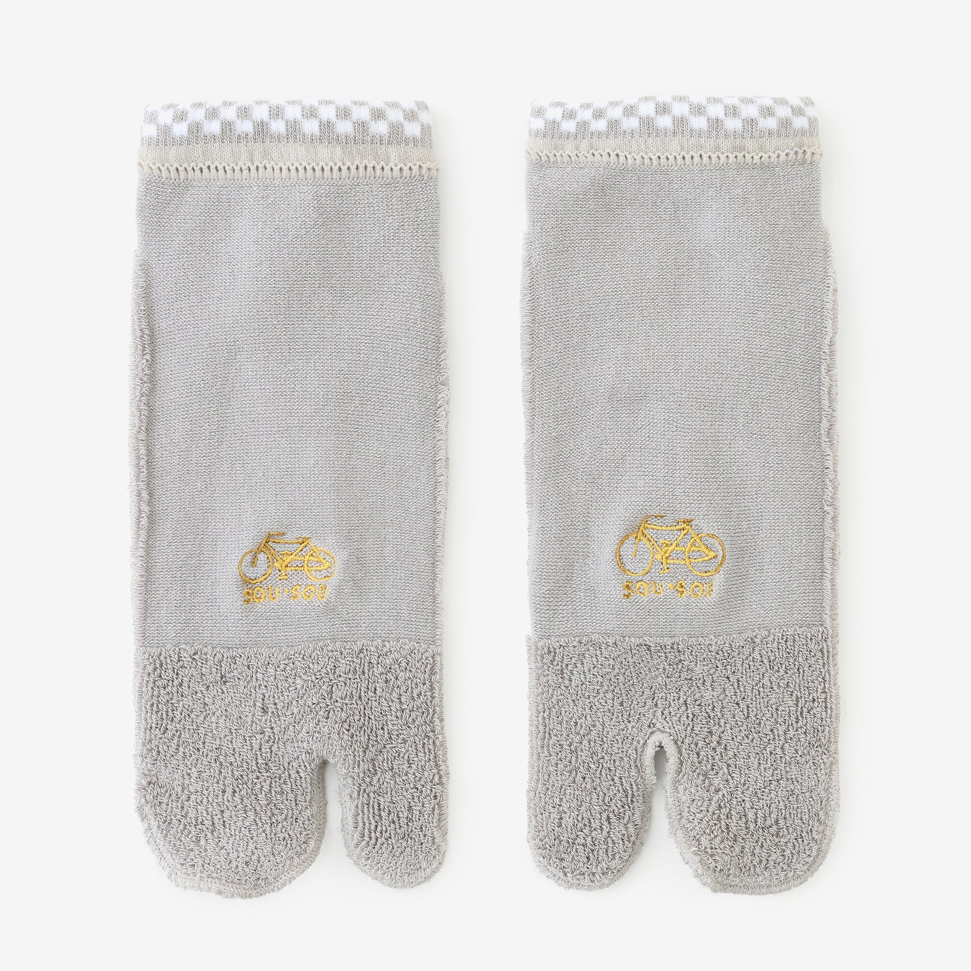 Cushion Pile Tabi Socks (Low-cut) / Silver Grey