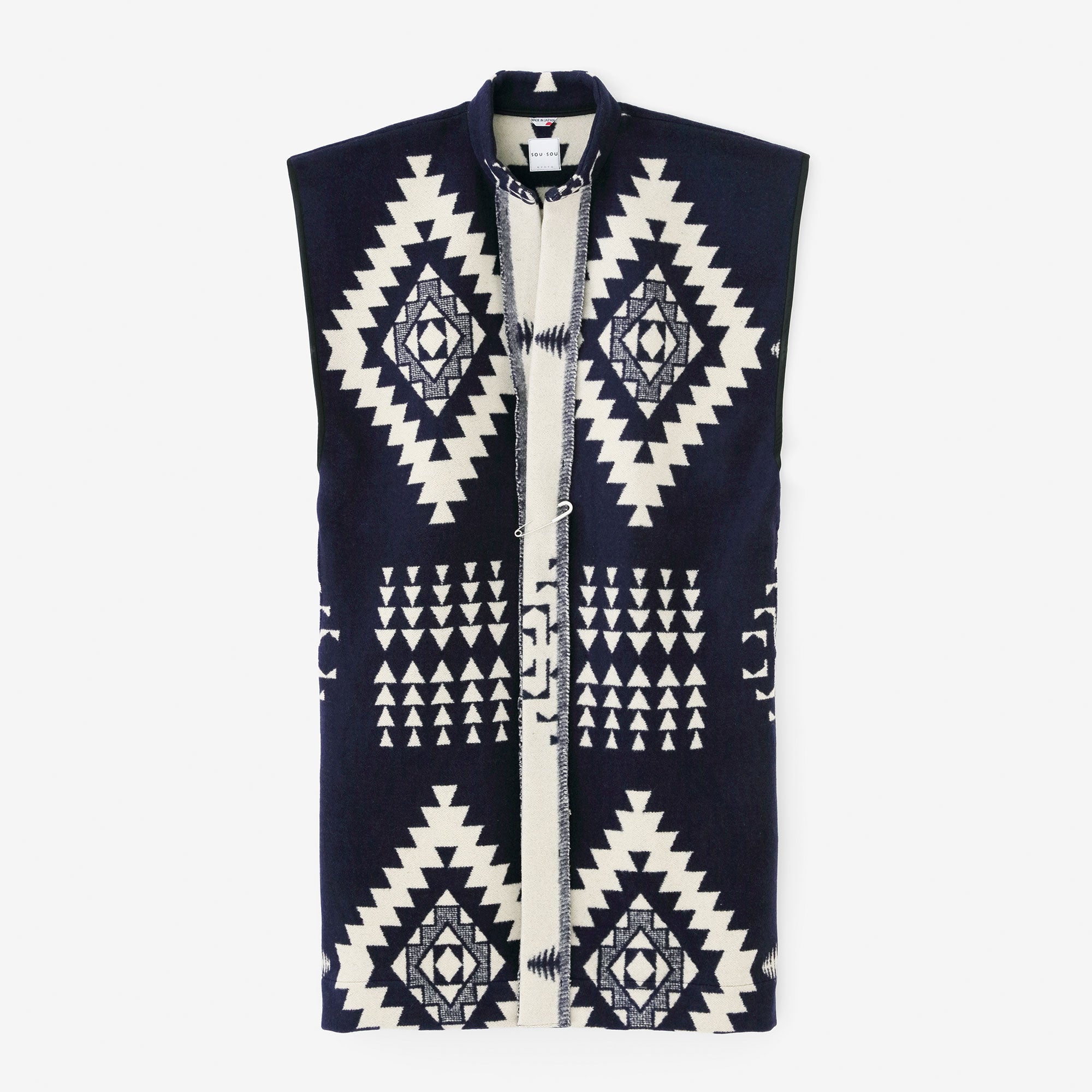 チマヨジャカール 長陣羽織（ながじんばおり）単（ひとえ）／濃紺（のうこん）