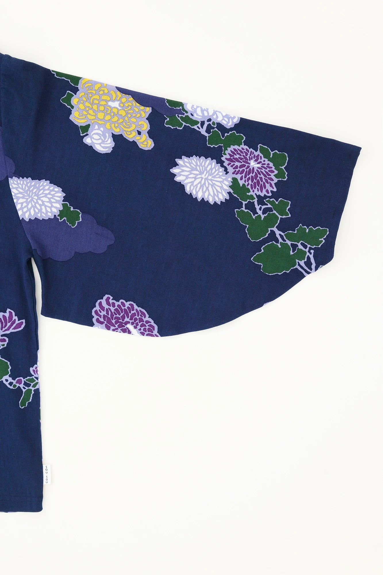 高島縮 40/40 薙（なぎ）ジバン／雲取り（くもどり）に菊