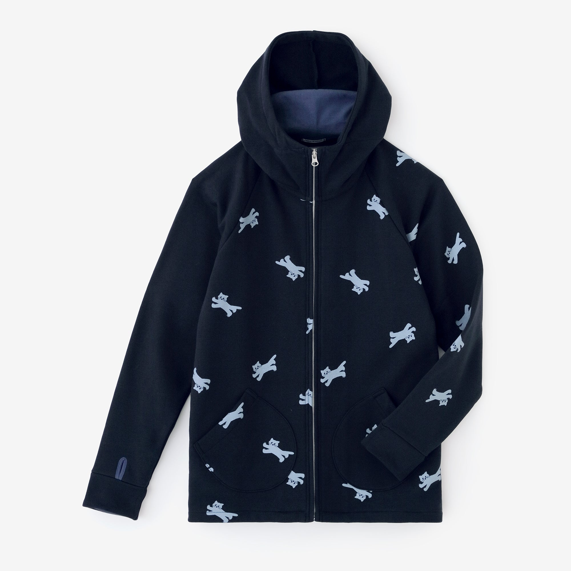 Fleece BIKE Parka／Cat Sprint and Blank Navy