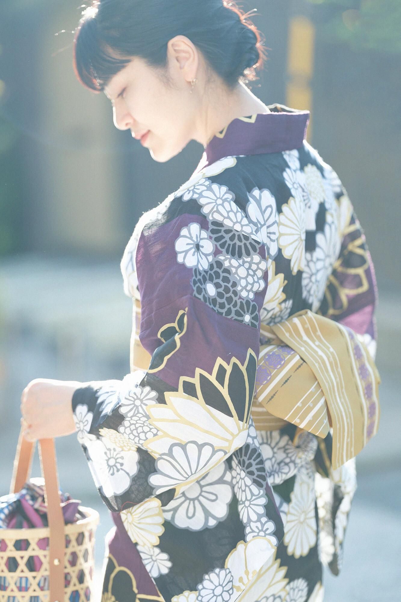 博多 半巾小袋帯／金黄土（こがねおうど）