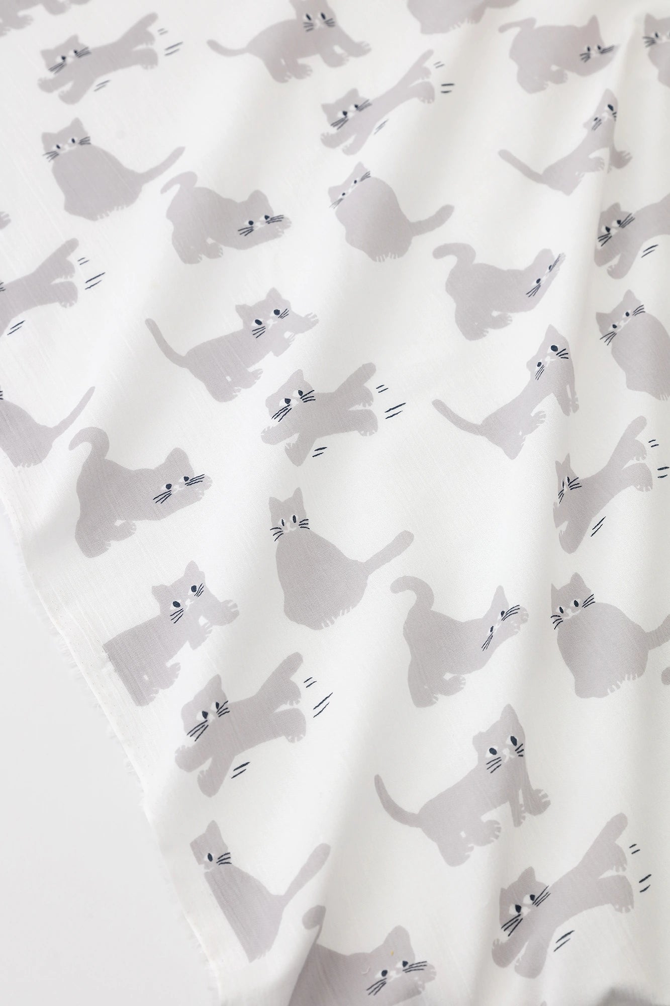 テキスタイル計り売り （高島縮 坂尾織物）／ねこ 小＜50cm＞
