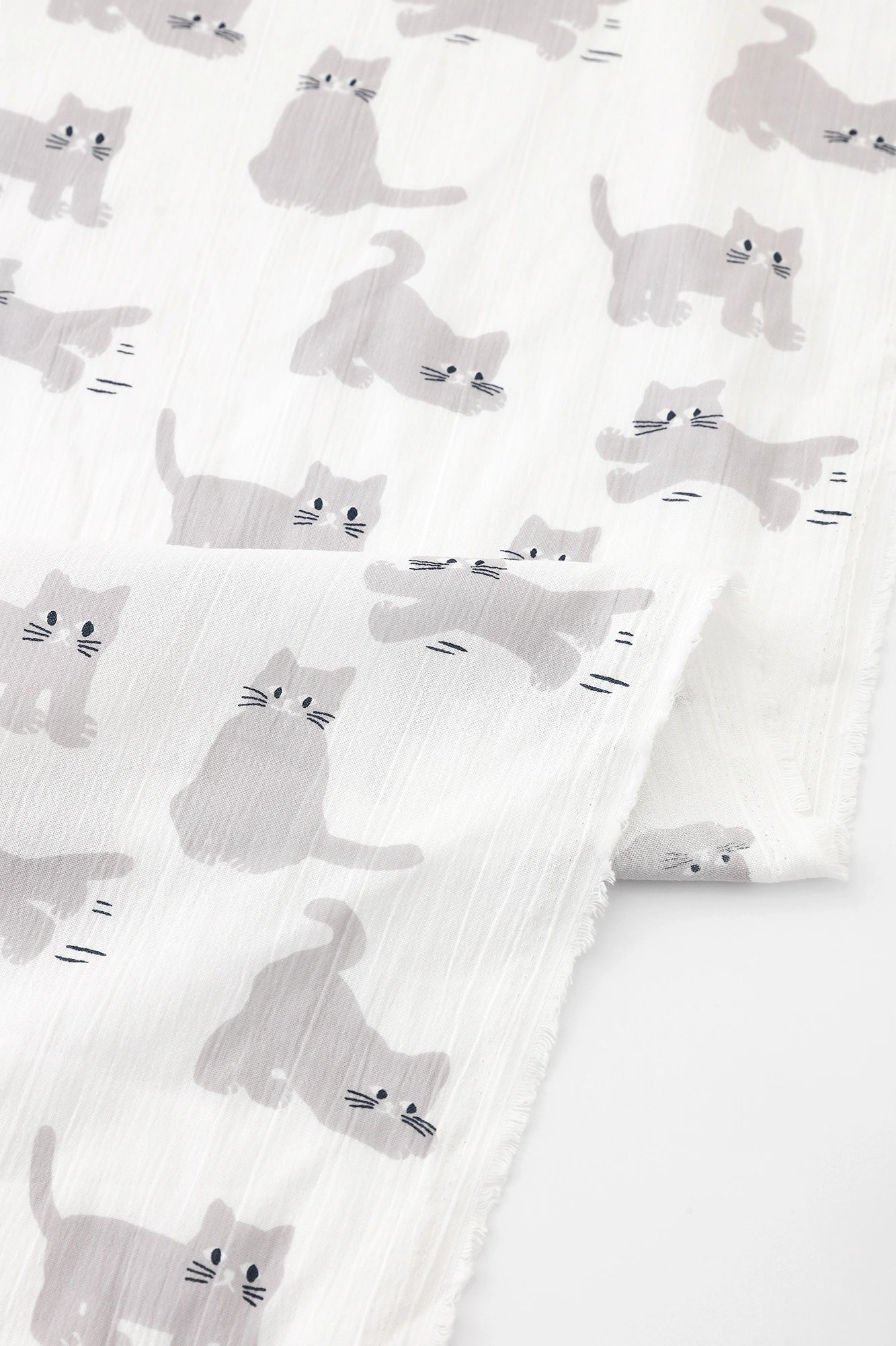 テキスタイル計り売り （高島縮 坂尾織物）／ねこ 小＜50cm＞