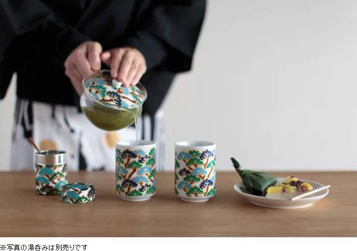 耐熱ガラス急須＆茶缶セット／松は松らしく